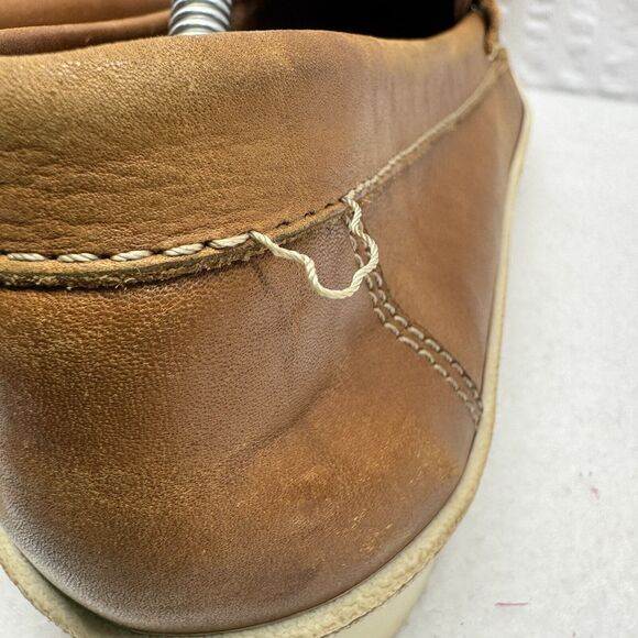 Sandro Moscoloni Honey Brown Leather Camilo Penny Loafers Sz. 11D - Picture 4 of 6